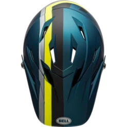 Casque Bell Sanction Bleu/Jaune Fluo -Vélo Pièces Magasin casque bell sanction bleu jaune fluo 4